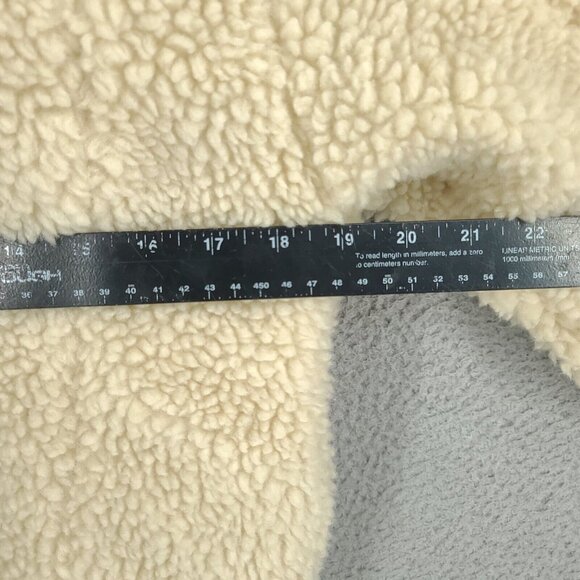 Levis Jacket Womens Xs Sherpa Snap Up Cream White Pockets - Picture 8 of 11